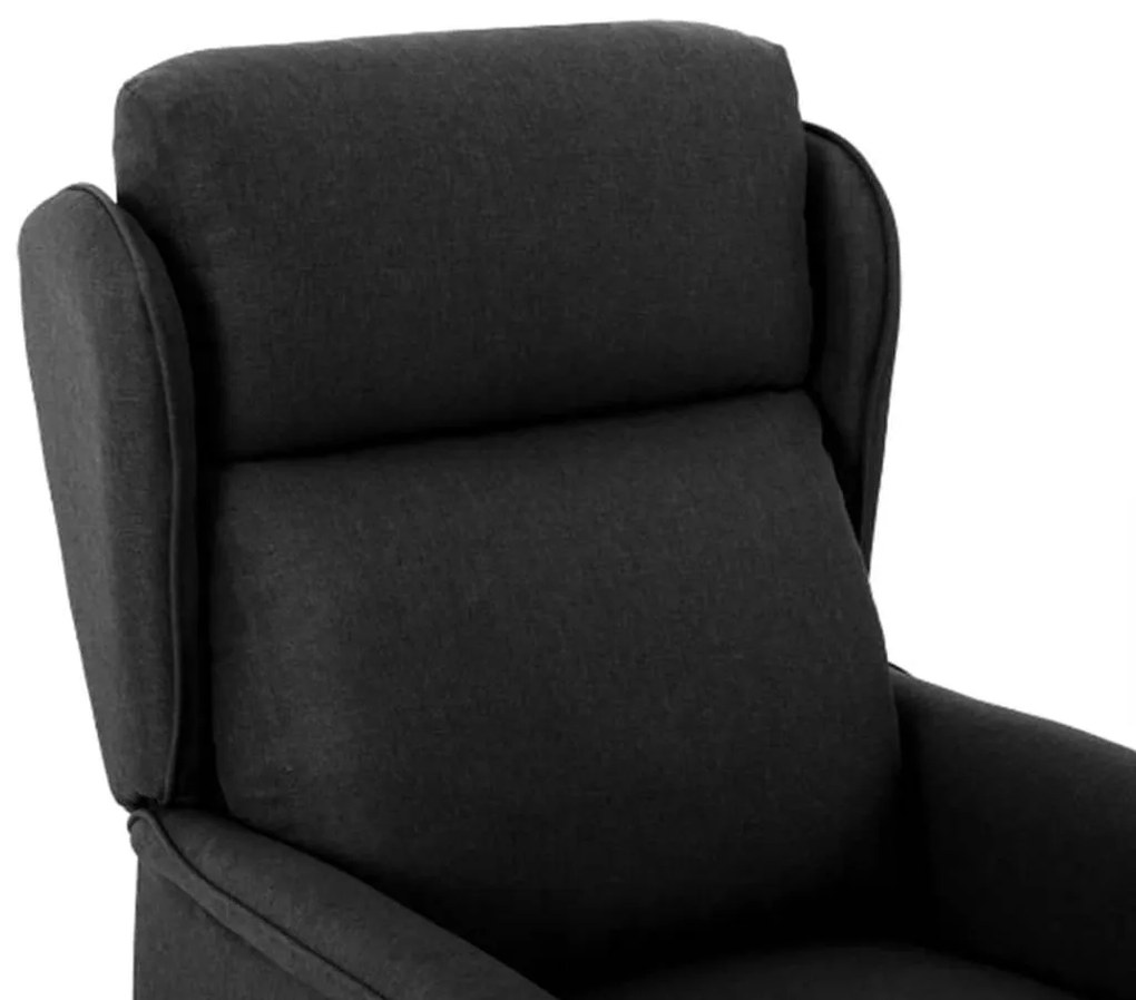 vidaXL Ανακλινόμενη πολυθρόνα Μαύρο 67.5 x 93.5 x 101.5 εκ ύφασμα
