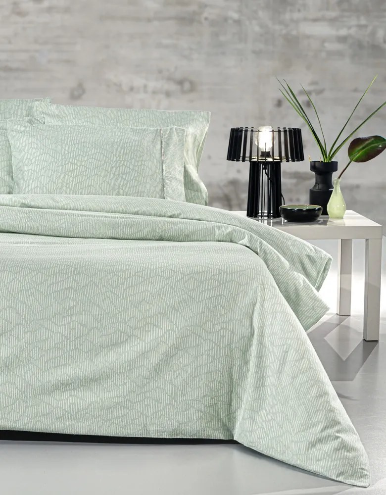 ΣΕΝΤΟΝΙ BRENTA MINT FLANNEL 165X200+35  ΛΑΣΤΙΧΟ  ΣΕΤ 4ΤΜΧ - Guy Laroche