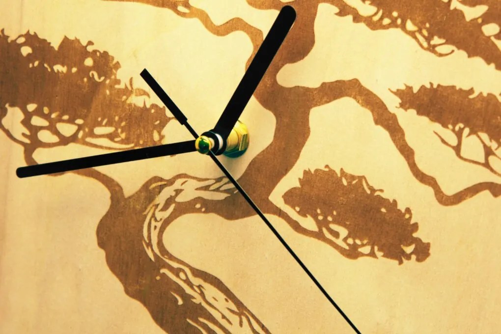 Σετ των 2 Intra απο ξύλο plywood 3mm-4mm πάχος Ψηφιακό ρολογιού τοίχου Bonsai Figure Δίασταση 15x15 cm INTRAFABR-117638048