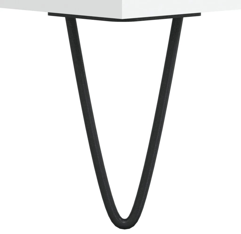 vidaXL Έπιπλο Δίσκων Λευκό 74,5 x 38 x 48 εκ. από Επεξεργασμένο Ξύλο