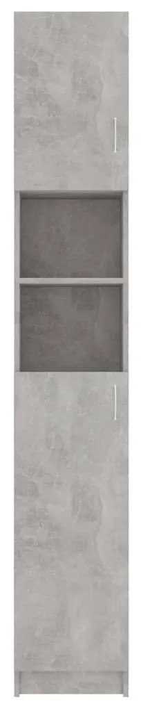 Στήλη Μπάνιου Γκρι του Σκυροδέματος 32x25,5x190 εκ. Επεξ. Ξύλο - Γκρι