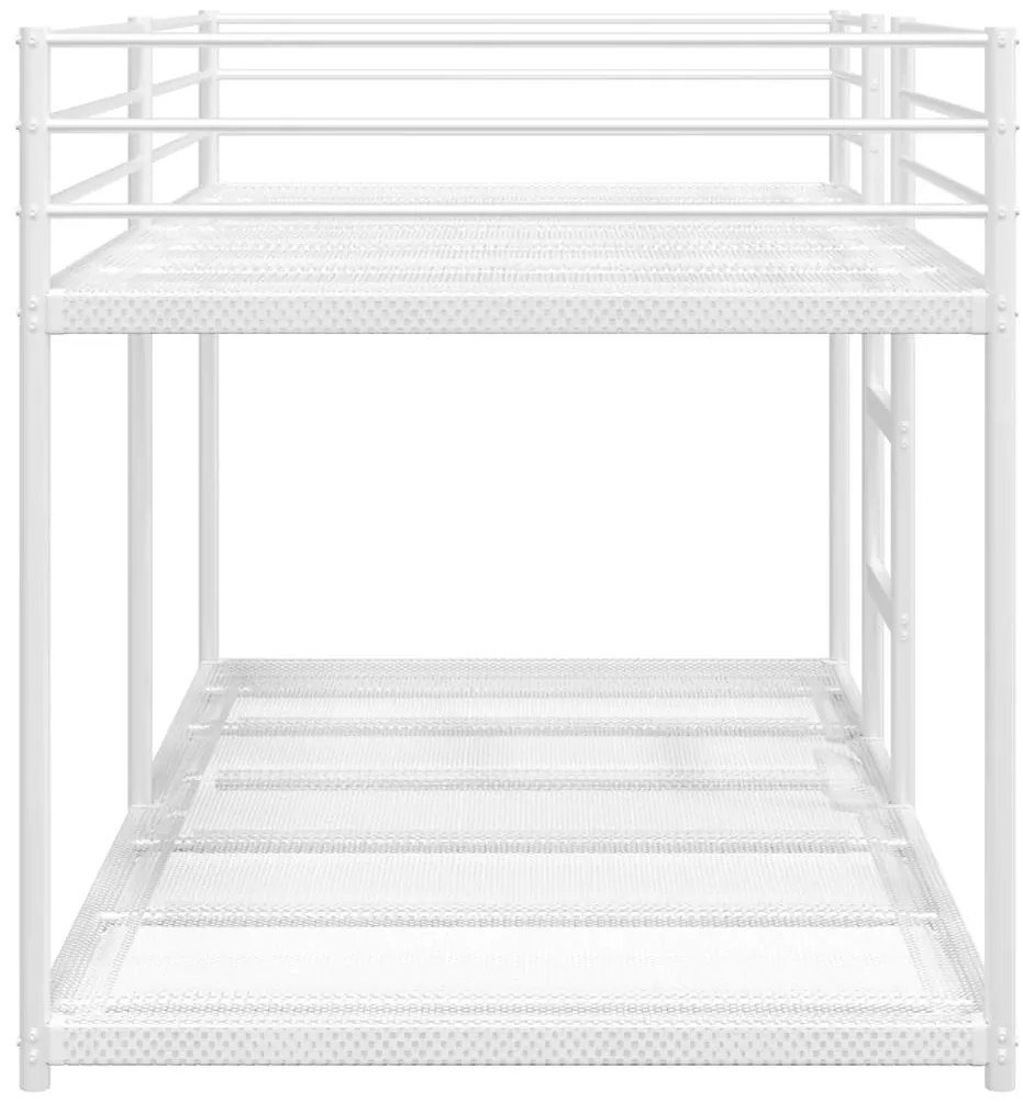 vidaXL Κουκέτα χωρίς στρώμα Λευκό 90x200 cm Ατσάλι