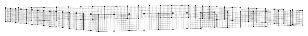 Κλουβί Κατοικίδιων με 60 Πάνελ + Πόρτα Μαύρο 35 x 35εκ Ατσάλινο - Μαύρο