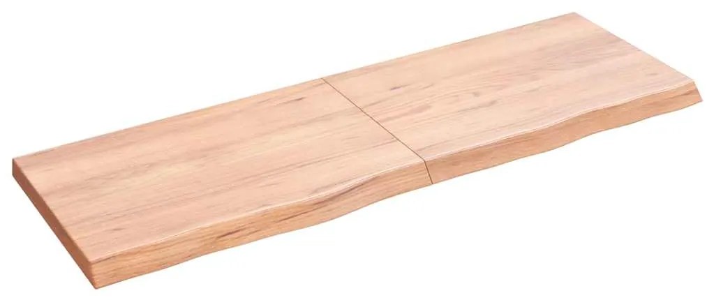 vidaXL Επιφ Τραπεζιού Αν Καφέ 120x40x(2-4)εκ. Επεξ. Μασίφ Ξύλο Δρυός