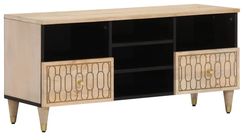 Έπιπλο Τηλεόρασης 100 x 33 x 46 εκ. από Μασίφ Ξύλο Μάνγκο
