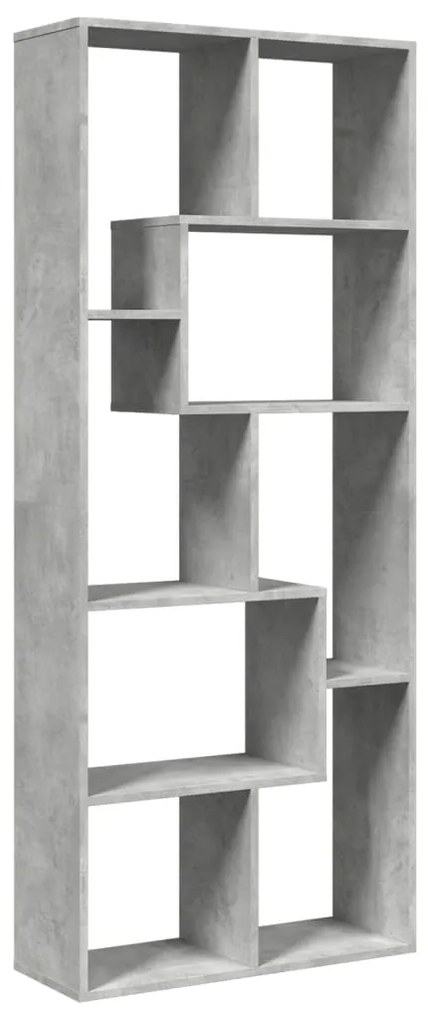 vidaXL Βιβλιοθήκη/Διαχωριστικό Χώρου Γκρι 67x25x161,5 εκ. Επεξ. Ξύλο