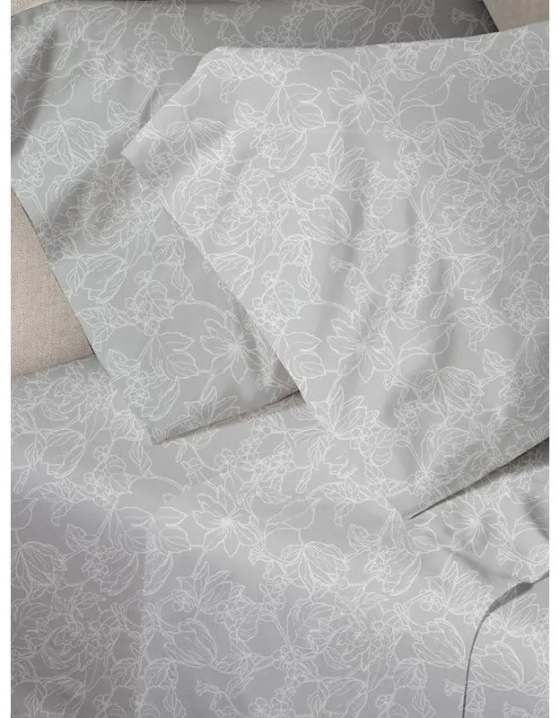 Παπλωματοθήκη Menta Εμπριμέ 020 Grey Μονή (170x250)