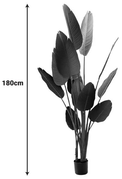 Διακοσμητικό φυτό Palm tree σε γλάστρα Inart πράσινο pp Υ180εκ