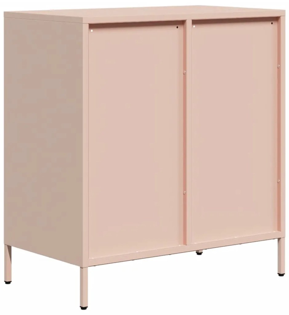 vidaXL Ντουλάπι Ροζ 68x39x73,5 εκ. από Χάλυβα Ψυχρής Έλασης