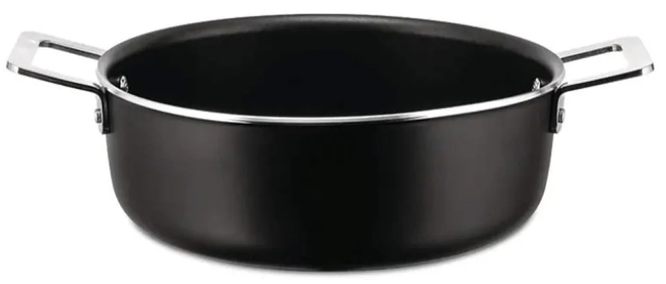 Κατσαρόλα Ρηχή Pots&amp;Pans AJM102/24B Φ24cm Black Alessi 24cm Aluminium