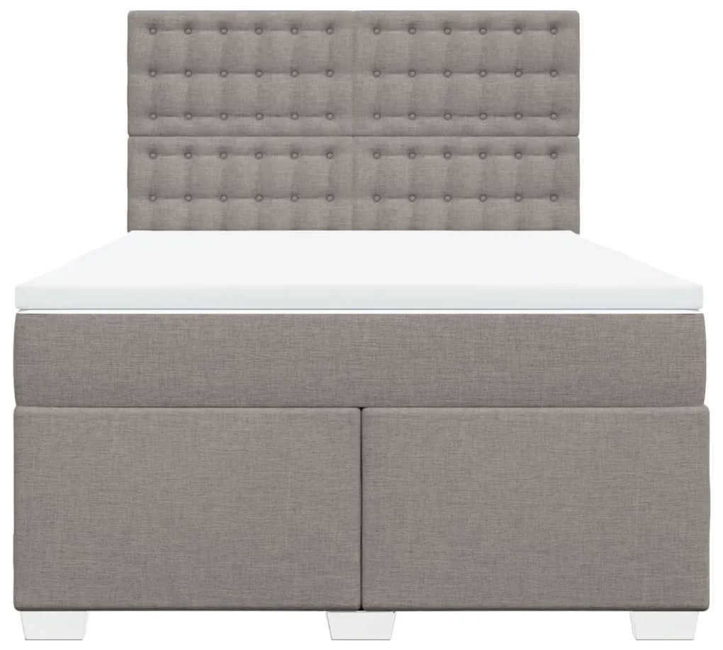 ΚΡΕΒΑΤΙ BOXSPRING ΜΕ ΣΤΡΩΜΑ TAUPE 140X190 ΕΚ. ΥΦΑΣΜΑΤΙΝΟ 3290501