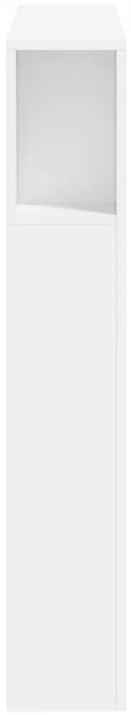 vidaXL Κεφαλάρι Κρεβατιού με LED Λευκό 100x18,5x103,5 εκ Επεξεργ. Ξύλο