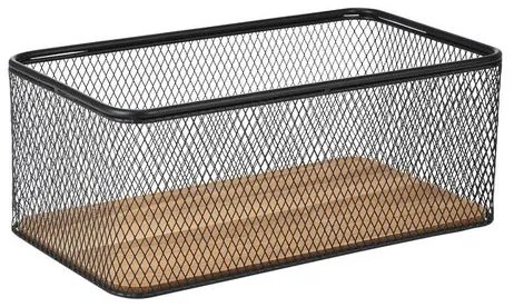 Estia Καλάθι Αποθήκευσης Και Οργάνωσης Wired 24x16.5x11cm Μαύρο 02-27674