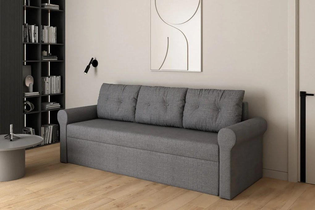 Τριθέσιος Καναπές Κρεβάτι BRISTOL GREY 244x86