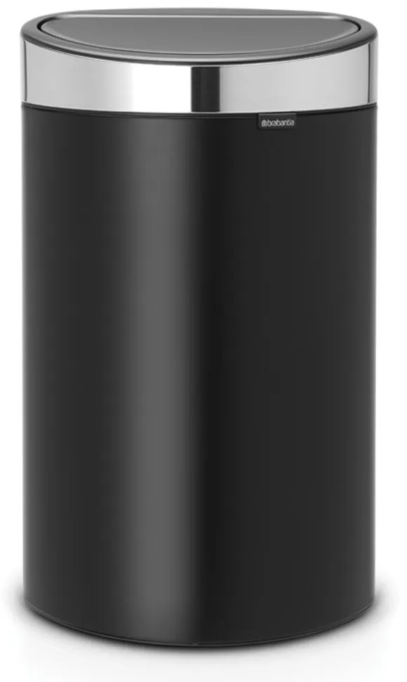 Brabantia 650530 Κάδος Απορριμμάτων Touch Bin New 40L, Matt Black, FPP