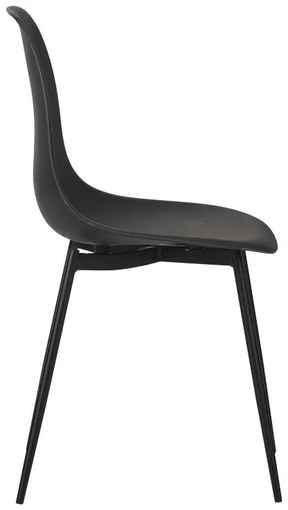 Καρέκλα Ballen pp μαύρο με μαύρα μεταλλικά πόδια 41.5x53x84.5εκ 4αδα 41.5x53x84.5 εκ.