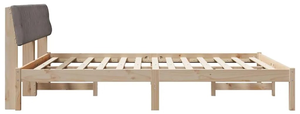 vidaXL Σκελετός Κρεβατιού με κεφαλάρι Καφέ και ταμπά 180 x 200 cm