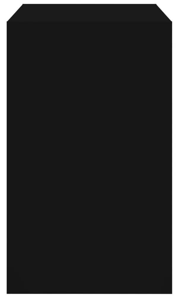 Παπουτσοθήκη Μαύρη 80x42x69 εκ. από Επεξεργασμένο Ξύλο - Μαύρο