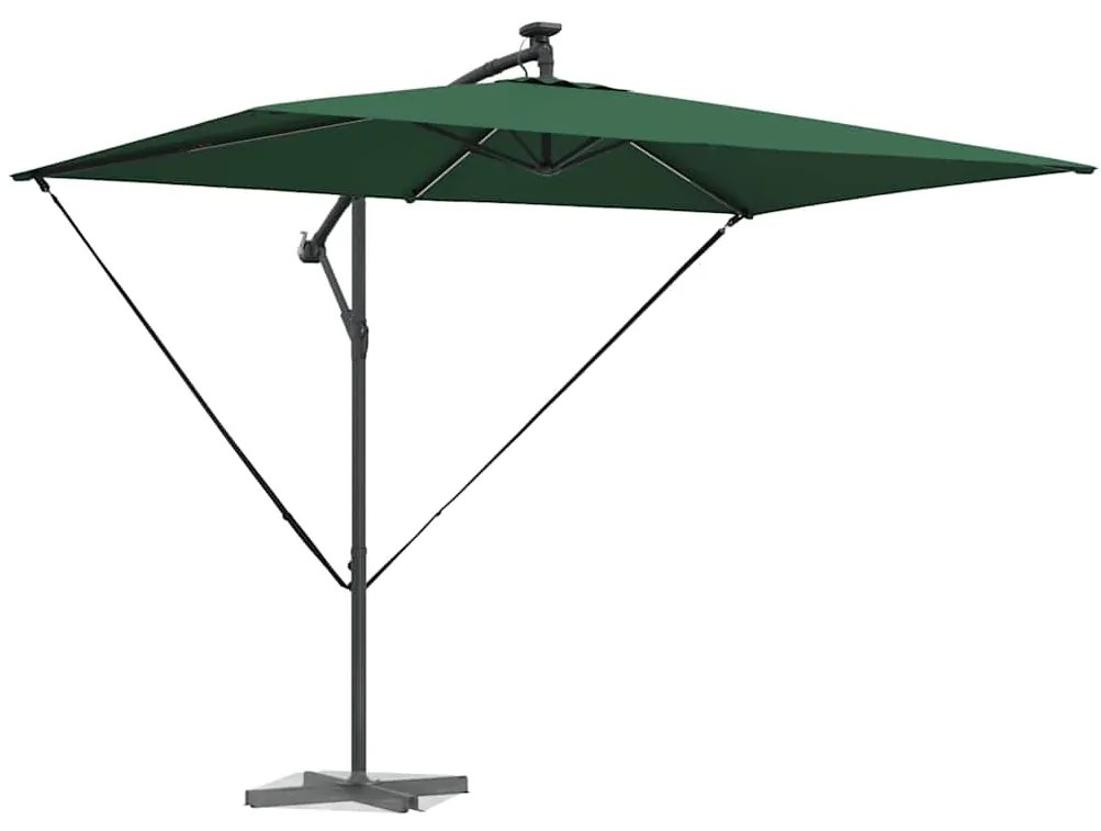 vidaXL Ομπρέλα Cantilever Banana Πράσινο 294 x 200 x 254 εκ.