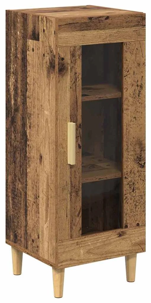 vidaXL Πλαϊνό γραφείο Παλιό ξύλο 34.5 x 32.5 x 90 εκ.