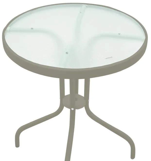 Τραπέζι Watson μέταλλο σαμπανιζέ-γυαλί Φ60x70εκ 60x60x70 εκ.