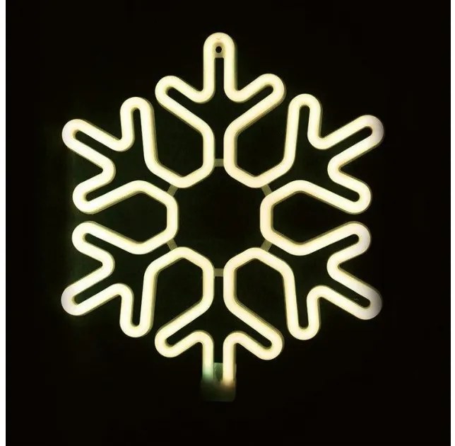 Χριστουγεννιάτικη Χιονονιφάδα NEON LED IP44 40X40CM SNOWFLAKE ACA-X0830014111-Κίτρινο X0830014111
