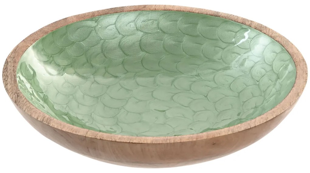 Μπολ για Ορεκτικά Home ESPRIT Πράσινο Φυσικό Ξύλο από Μάνγκο Σύγχρονη Λακαρισμένο 30 x 30 x 7 cm