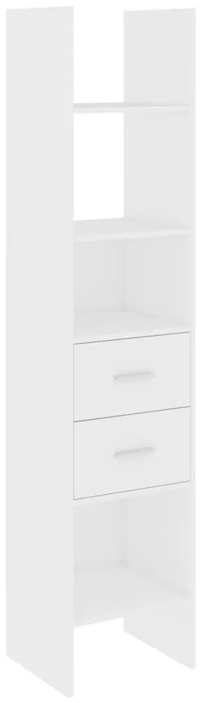 vidaXL Βιβλιοθήκη Λευκή 40 x 35 x 180 εκ. από Επεξ. Ξύλο