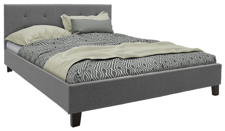 Κρεβάτι Mago pakoworld διπλό ύφασμα γκρι 160x200εκ Model: 006-000042