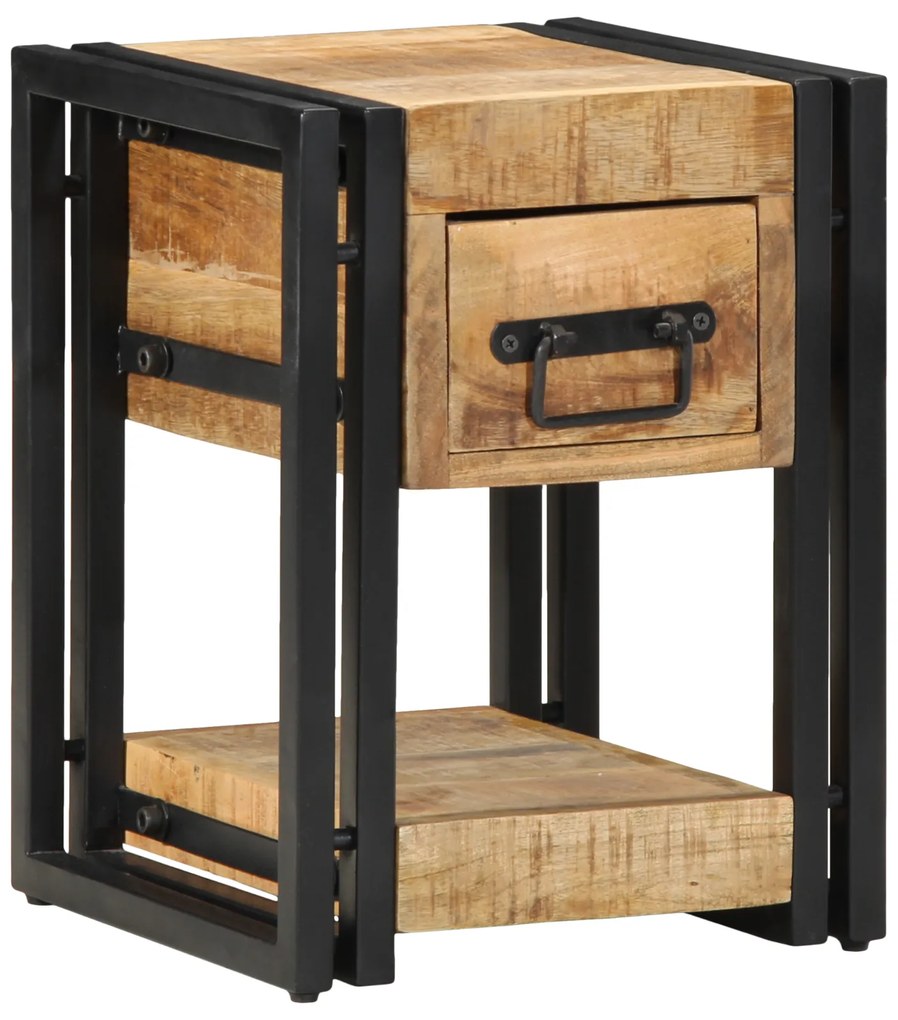 vidaXL Κομοδίνα 2 τμχ 40x40x40 εκ. Μασίφ ξύλο μάνγκο
