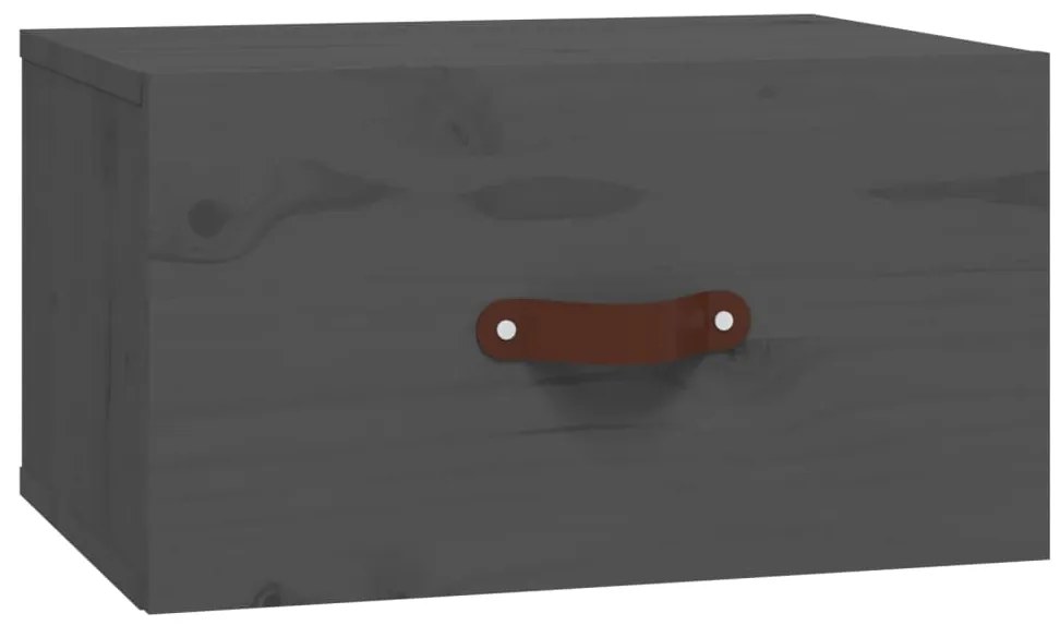 vidaXL Κομοδίνο Επιτοίχιο Γκρι 40 x 29,5 x 22 εκ.