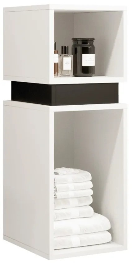 Σετ μπάνιου Hartford K105, 120x35cm, Μαύρο, Πλαστικοποιημένη μοριοσανίδα, Ινοσανίδες μέσης πυκνότητας, Καθρέφτης, Ξεχωριστά μέρη | Epipla1.gr