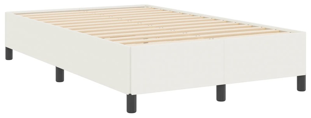 vidaXL Κρεβάτι Κρέμ 120x200 εκ από Καπιτονέ Ύφασμα