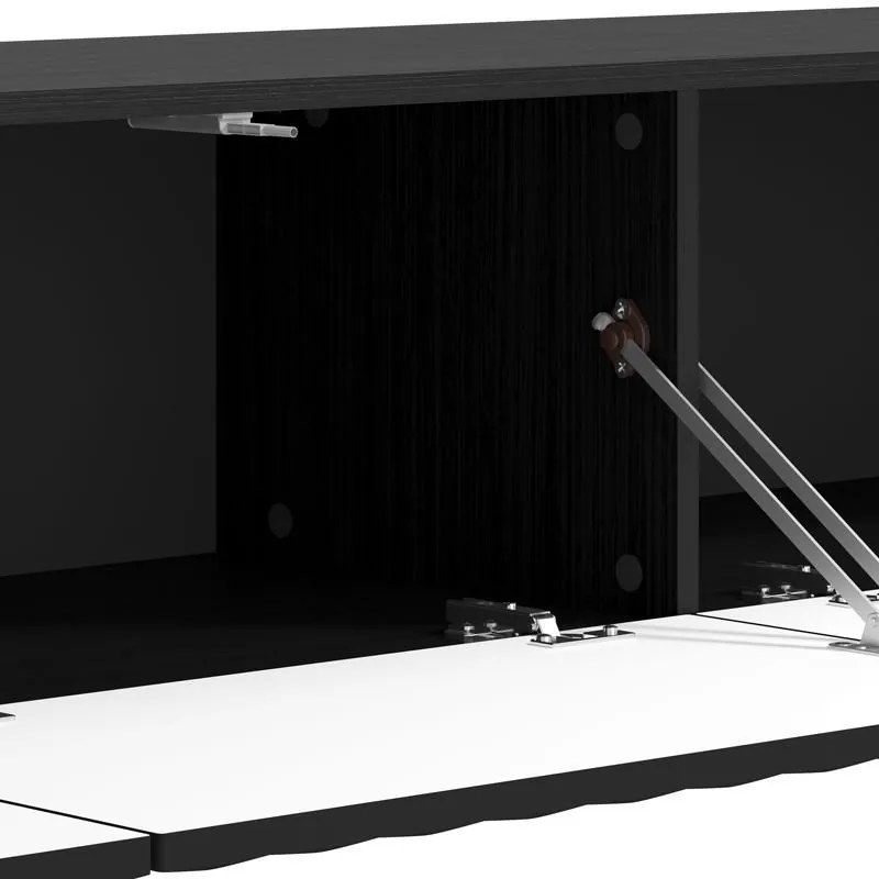 Έπιπλο Τηλεόρασης Antibes 192 3K3V Κρεμαστό Μαύρο Oak - Μαύρο Ματ 192x42x32 εκ. 192x42x32 εκ.