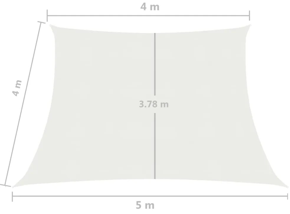 Πανί Σκίασης Λευκό 4/5 x 4 μ. από HDPE 160 γρ./μ² - Λευκό