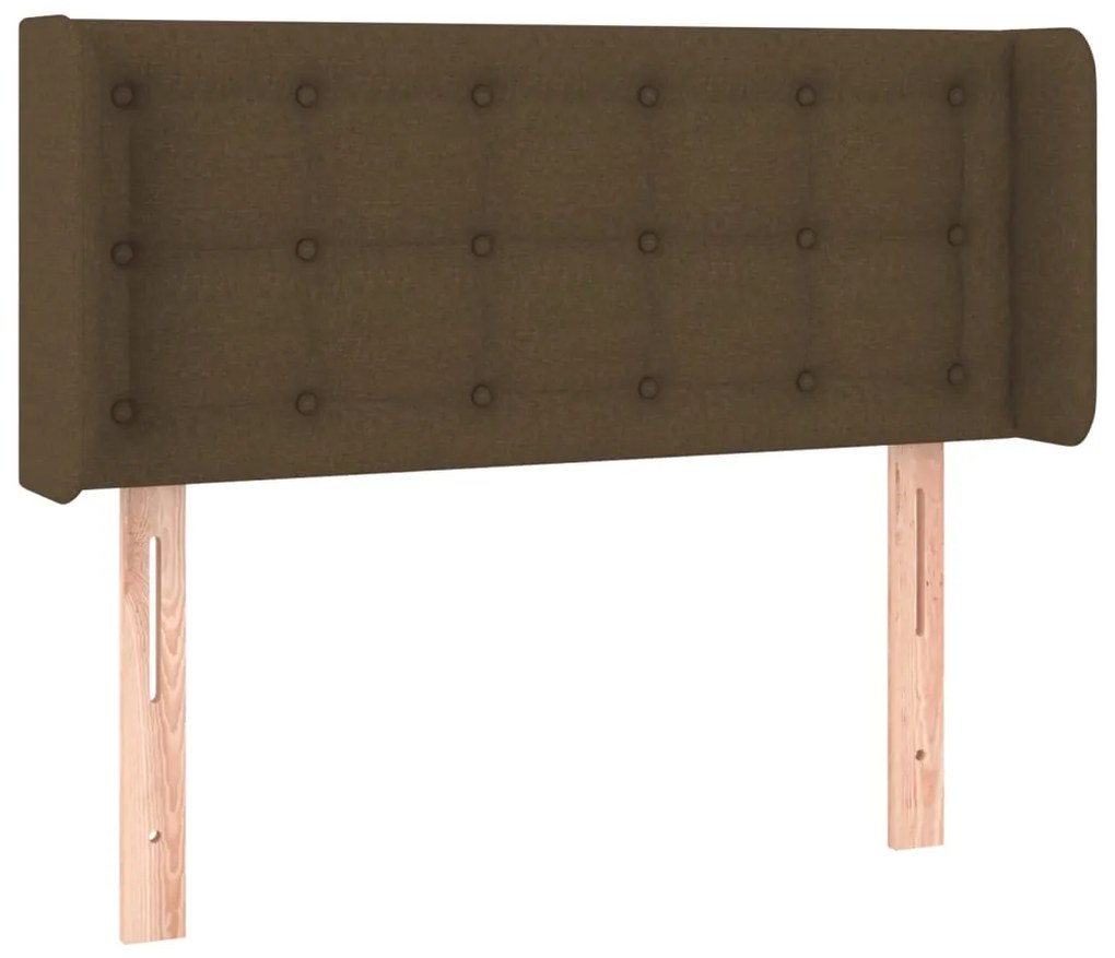 vidaXL Κεφαλάρι με Πτερύγια Σκούρο Καφέ 93x16x78/88 εκ. Υφασμάτινο