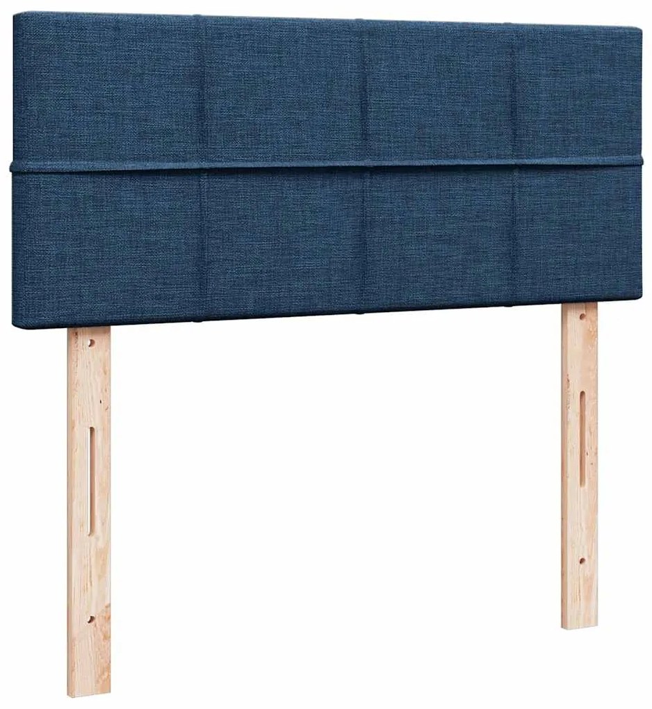 Κρεβάτι Boxspring με Στρώμα Μπλε 120x190 εκ. Υφασμάτινο 3289701