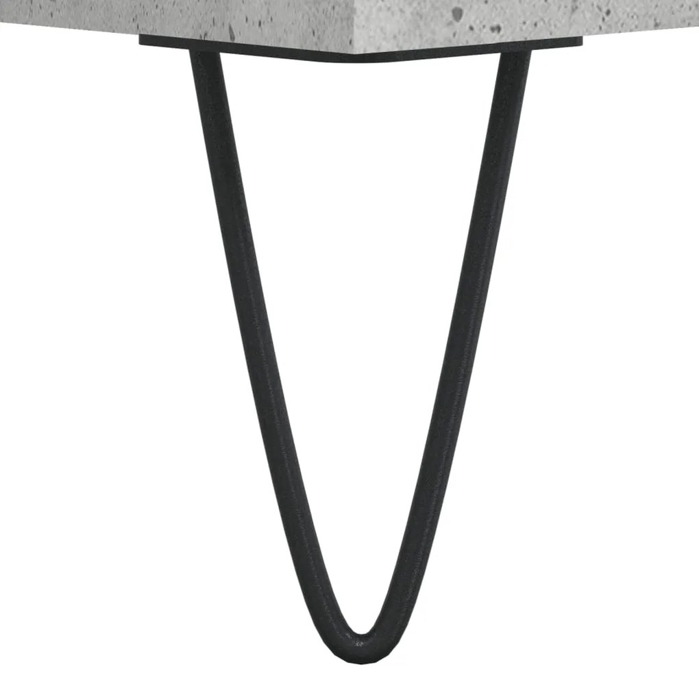 vidaXL Δισκοθήκη Γκρι Σκυροδέματος 85 x 38 x 48 εκ. από Επεξεργ. Ξύλο