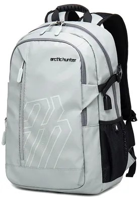 ARCTIC HUNTER τσάντα πλάτης B00387 με θήκη laptop 15.6", 26L, USB, γκρι