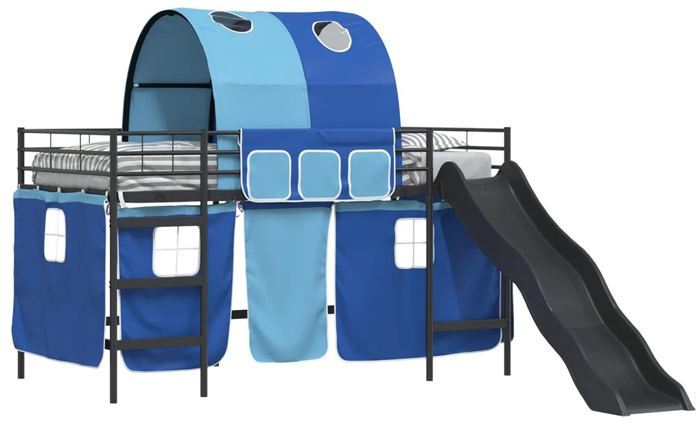 vidaXL Μαύρο και μπλε 90 x 200 cm