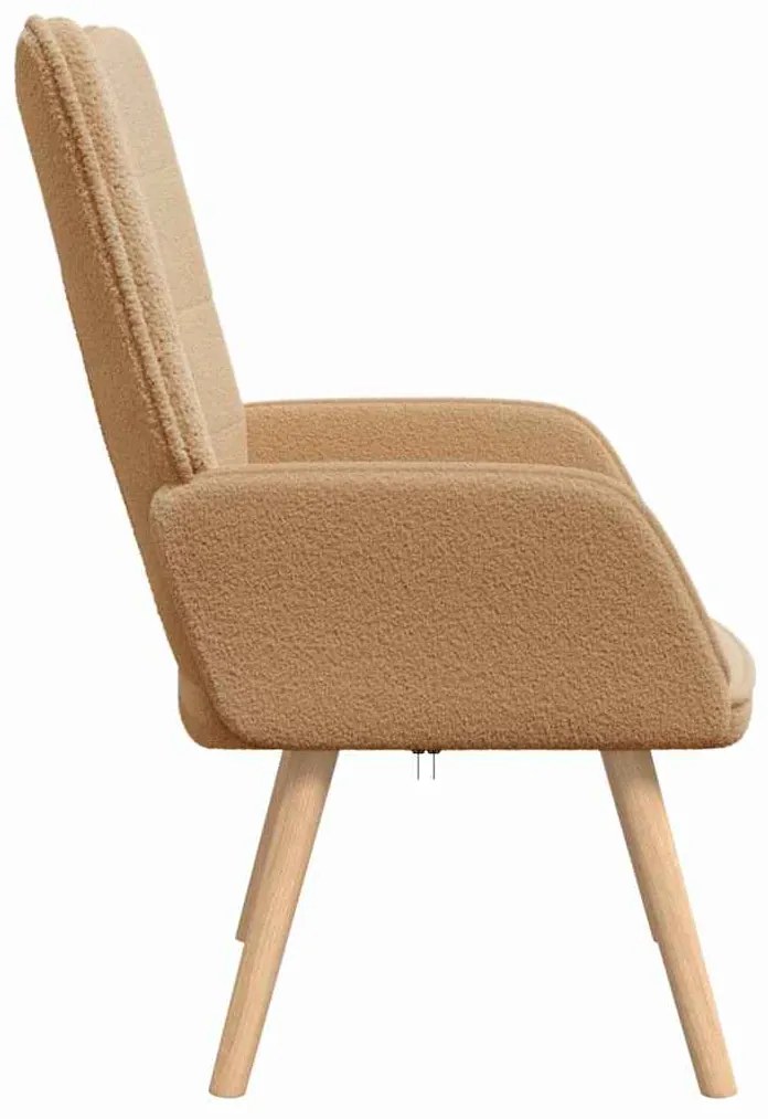 vidaXL Χαλαρωτική Πολυθρόνα Μπεζ 62 x 67 x 95.5 εκ ύφασμα
