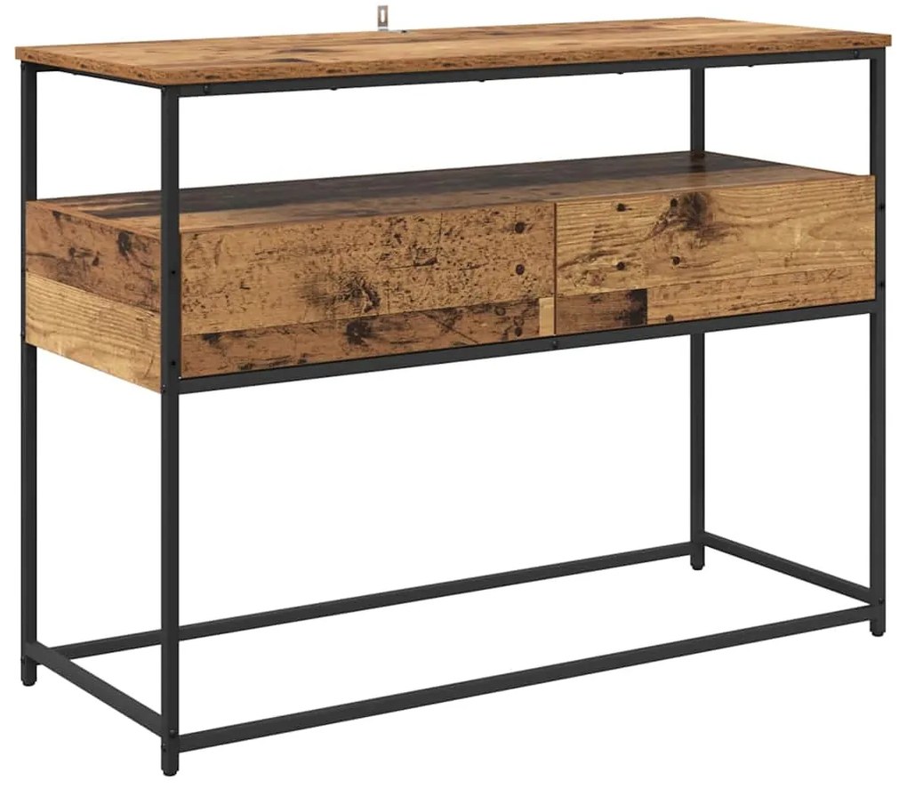 vidaXL Τραπέζι κονσόλας Παλιό Ξύλο 100 x 40 x 75 cm Επεξεργασμένο ξύλο