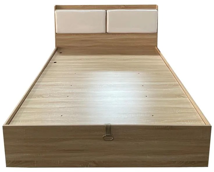 Κρεβάτι Akvare διπλό mdf σε φυσική απόχρωση 150x200εκ 156x215.3x98 εκ.