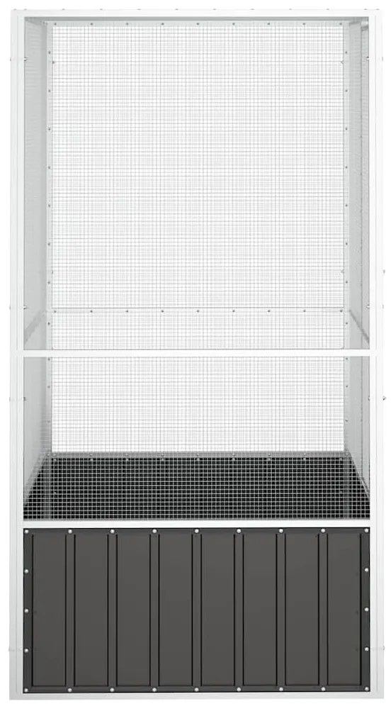 vidaXL Κλουβί Πουλιών Ανθρακί 111x107x211,5 εκ από Γαλβανισμένο Χάλυβα