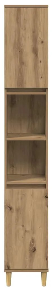 vidaXL Ντουλάπι μπάνιου Δρυς τεχνίτης 30x30x190 cm Κατασκευασμένο ξύλο