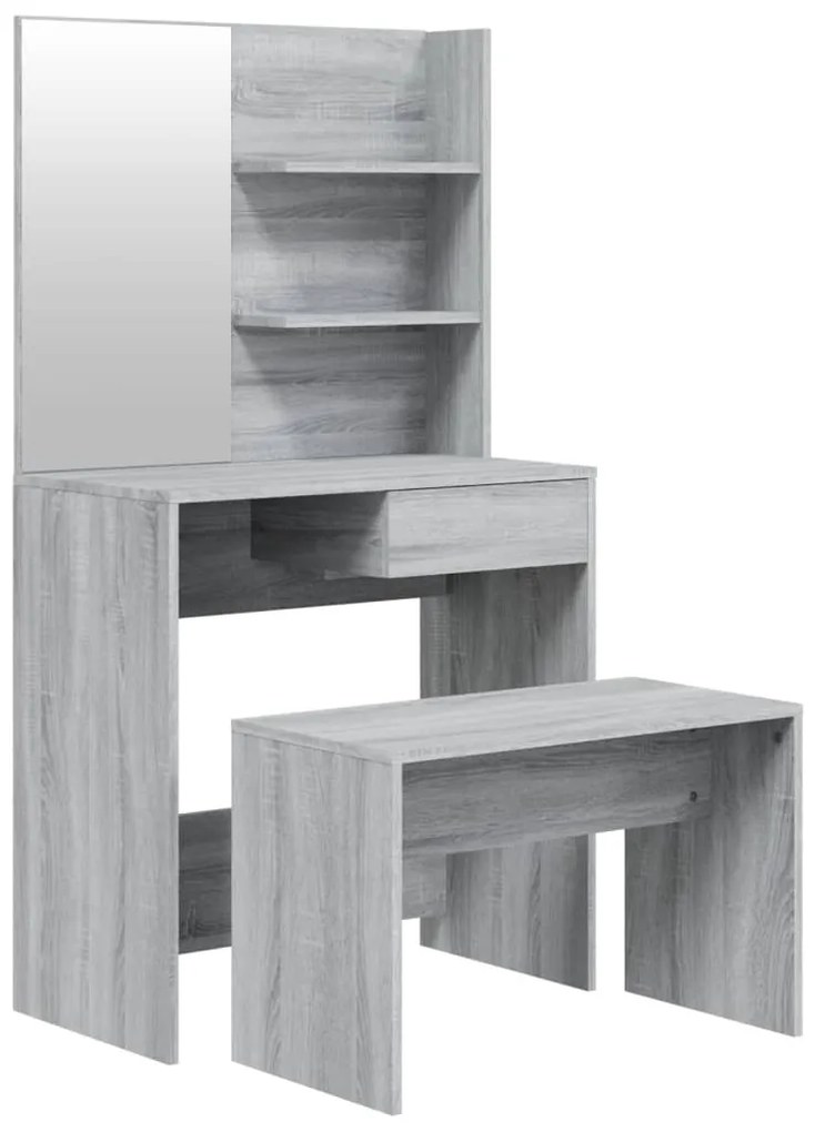 vidaXL Μπουντουάρ Σετ Γκρι Sonoma 74,5 x 40 x 141 εκ.