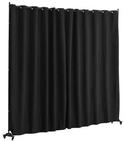 VEVOR Room Divider Portable Panel Room Divider with Wheels Privacy Screen Black