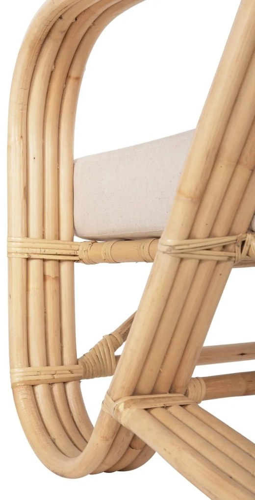 Καρέκλα - Πολυθρόνα BARONESS C9813 Φυσικό Rattan με Λευκά Μαξιλάρια 81x90x92Yεκ. 81x90x92 εκ.
