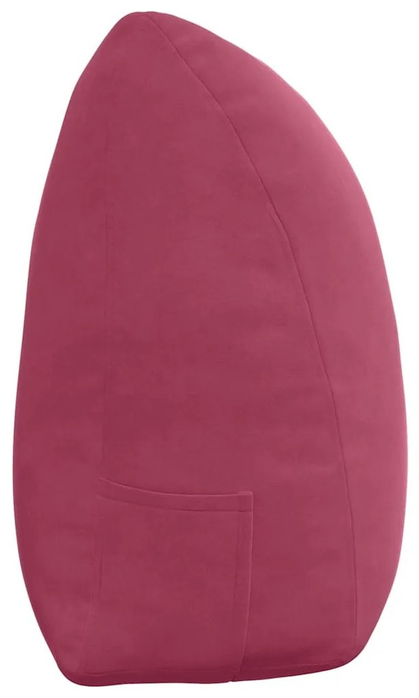 vidaXL Μαξιλάρι Πλάτης Κόκκινο 160 x 24 x 50 εκ Βελούδο