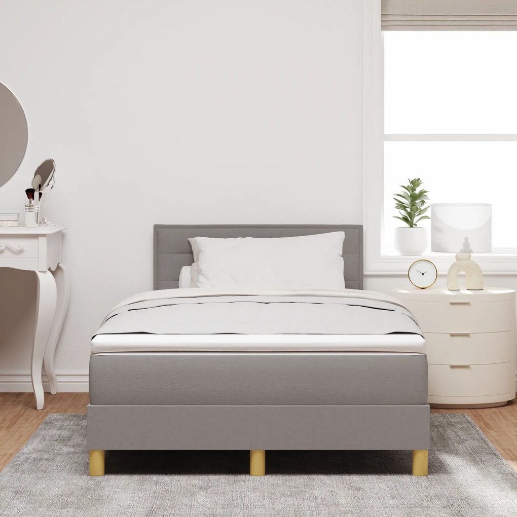 vidaXL Κρεβάτι Box Spring με Στρώμα Ταπ 120x200 εκ. Ύφασμα